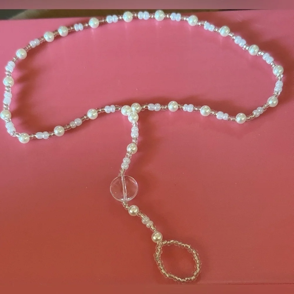 Elegant Pearl Beaded Lanyard NWT